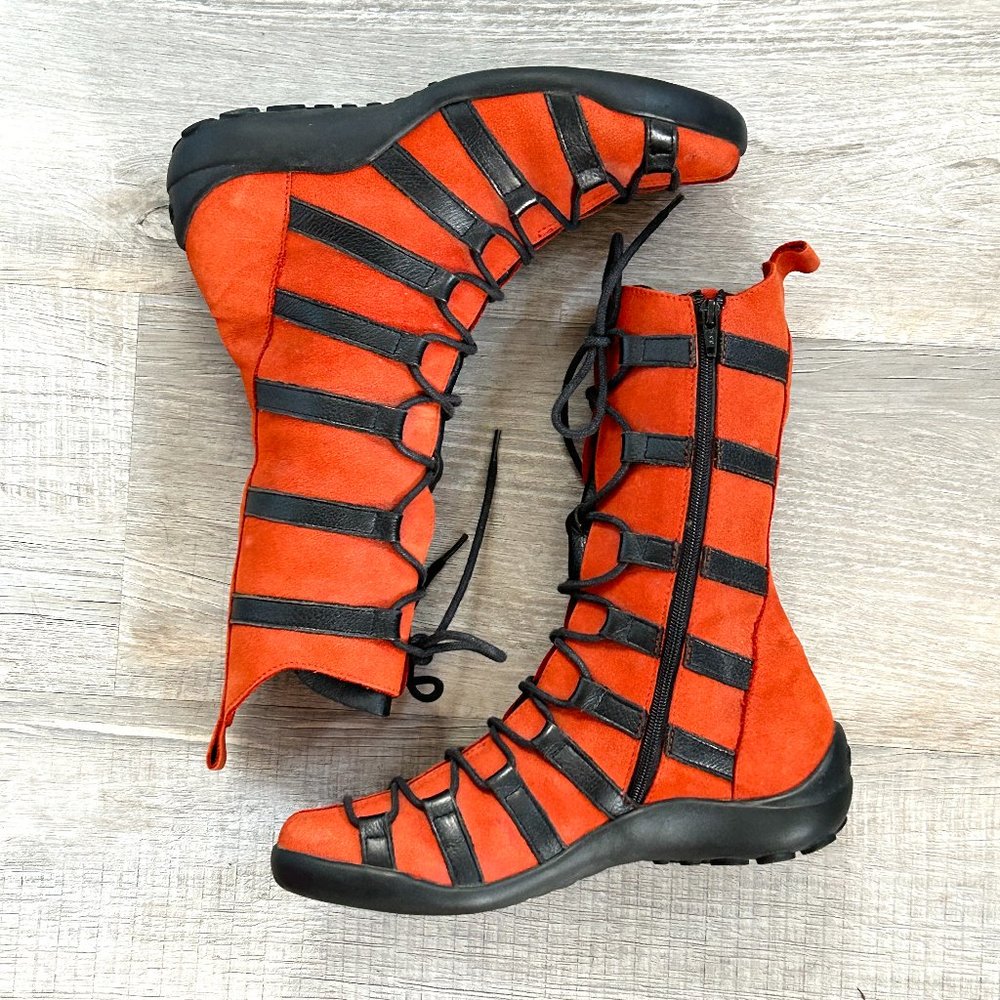 Arche Orange and Black Boots